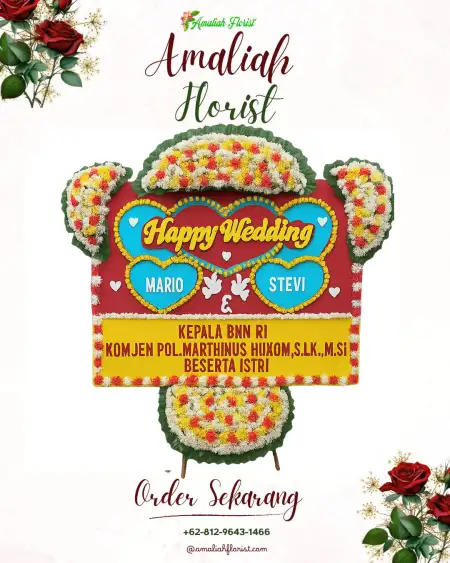 Papan Bunga Pernikahan Tanggir